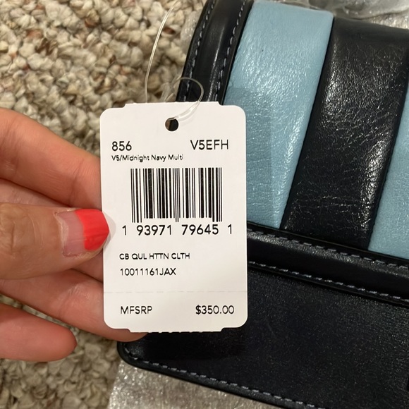 Coach Hutton Clutch With Colorblock Quilting 856 - Picture 7 of 14